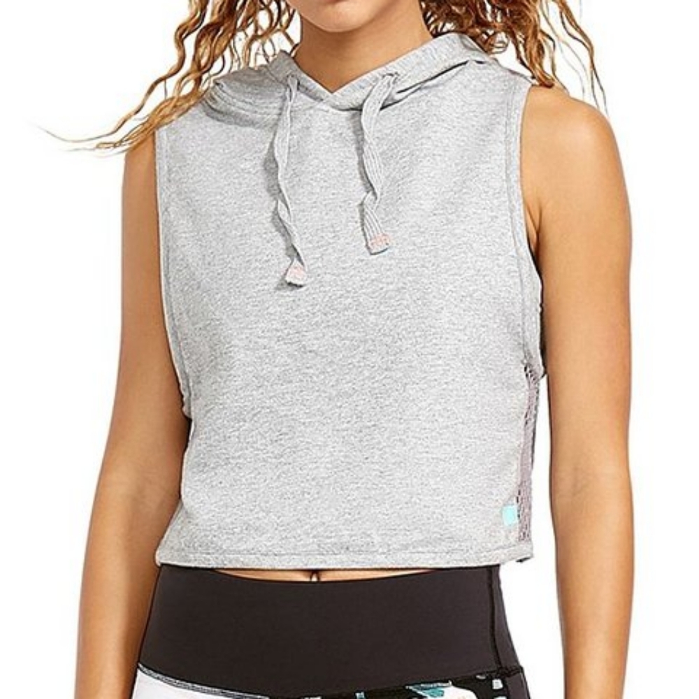 💥3 for $15💥 Body Glove Heather Grey Diablo Cropped Hoodie